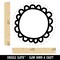 Scalloped Circle Frame Doodle Self-Inking Rubber Stamp for Stamping Crafting Planners